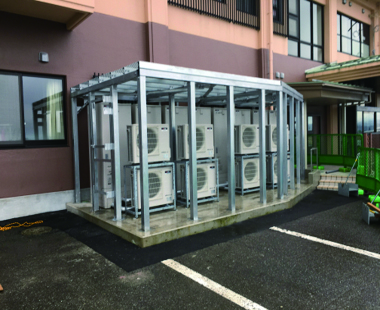 鉄骨ルーバー設置工事